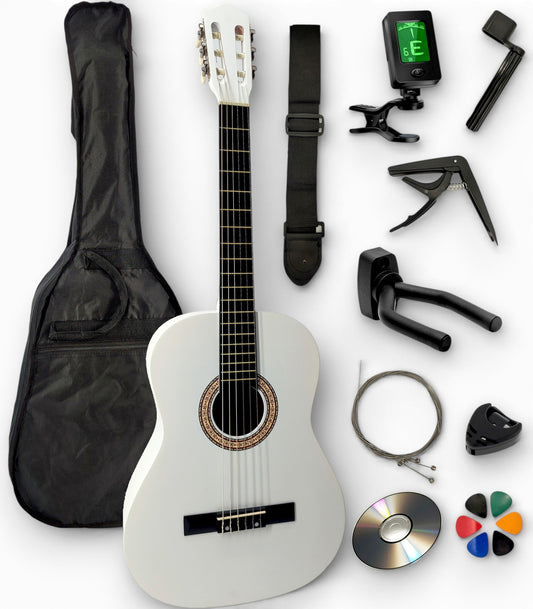 Guitare classique 4/4 AMROVA blanche