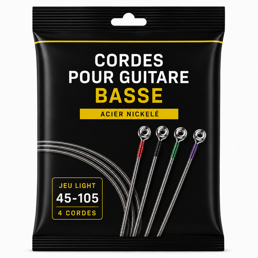 Jeu de 4 cordes filées AMROVA pour basse électrique