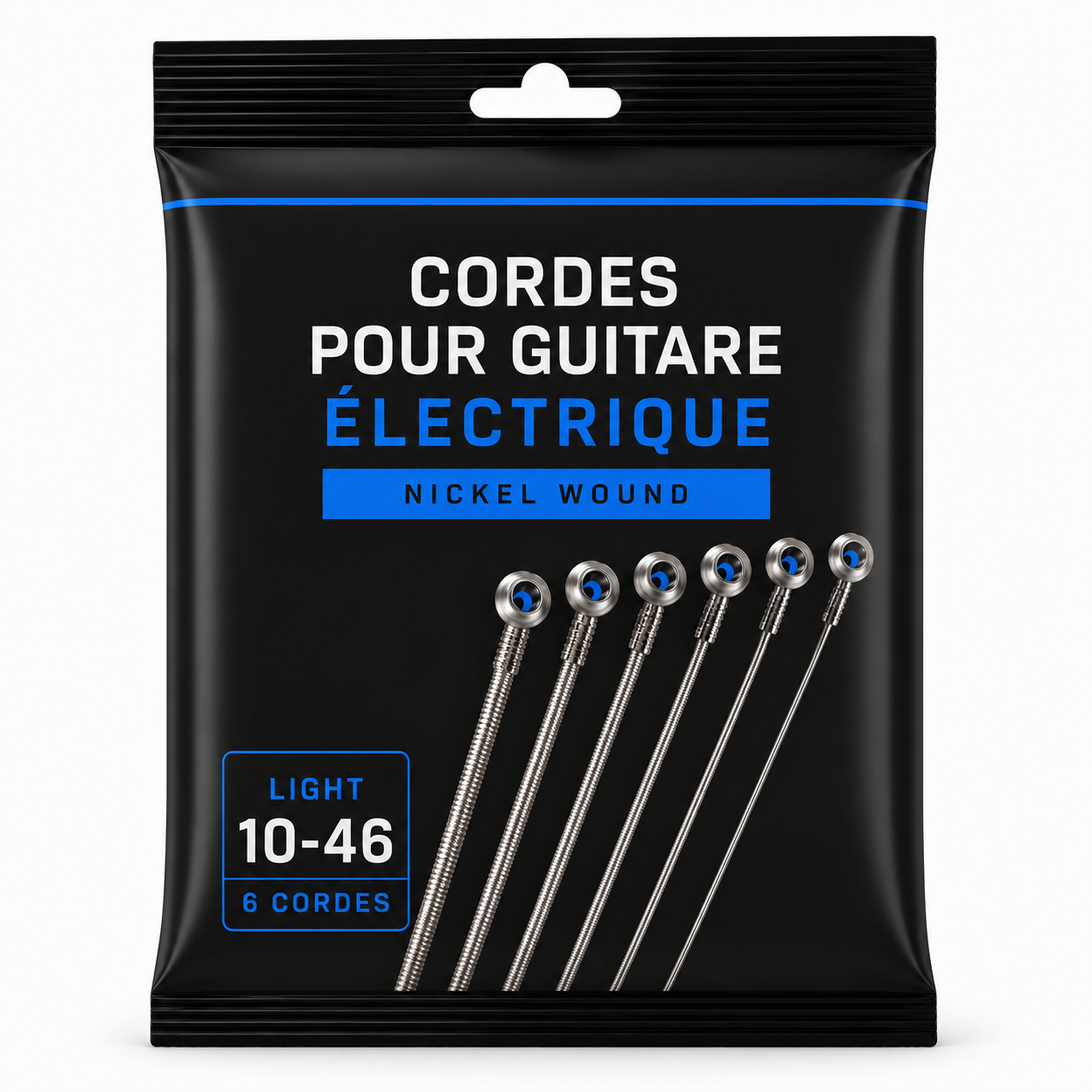 Jeu de 6 cordes nickel AMROVA pour guitare électrique