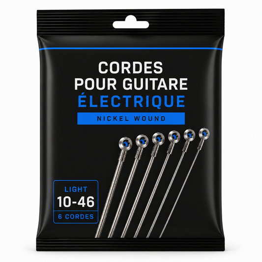 Jeu de 6 cordes nickel AMROVA pour guitare électrique