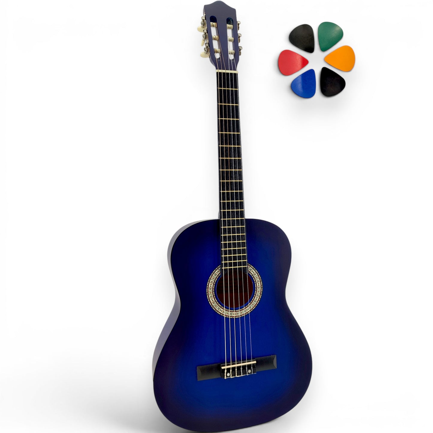 Guitare classique 4/4 adulte AMROVA, guitare seule — coloris bleu