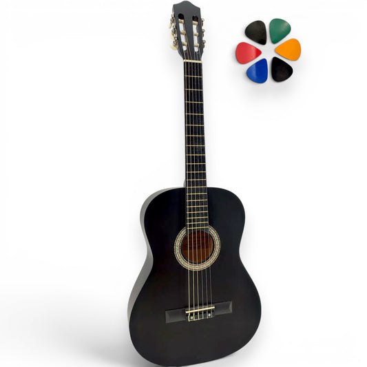 Guitare classique 4/4 adulte AMROVA, guitare seule — coloris noir