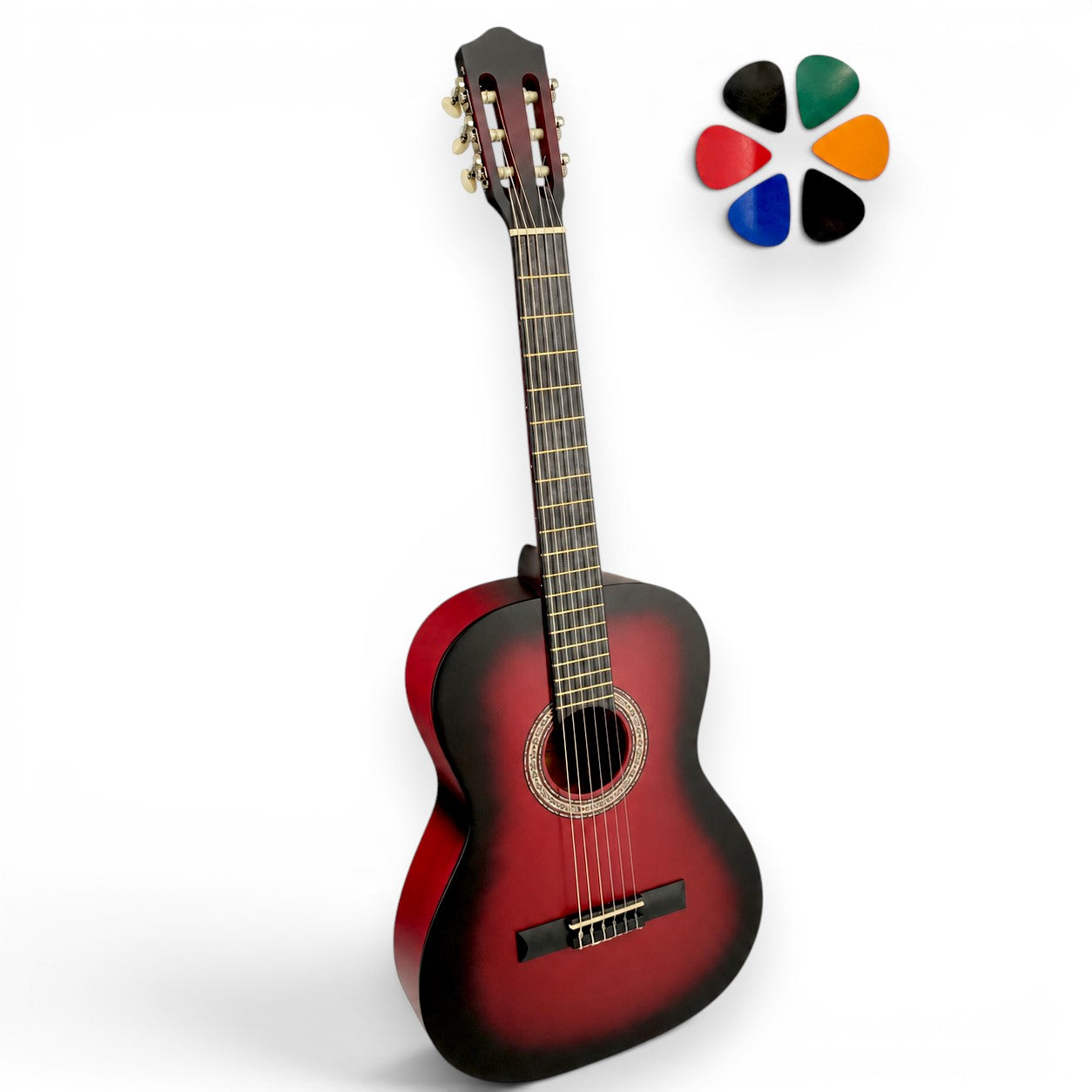 Guitare classique 1/2 enfant AMROVA (5-7 ans), guitare seule — coloris rouge