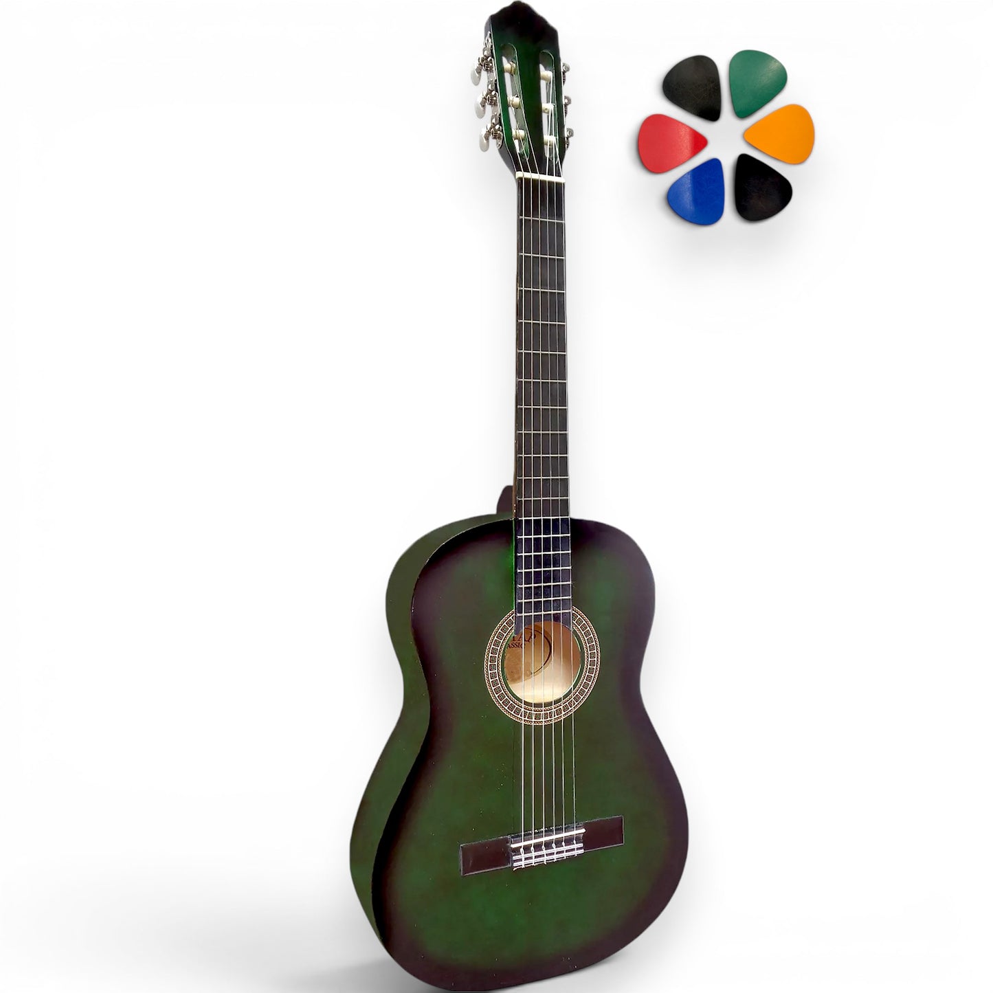 Guitare classique 1/2 enfant AMROVA (5-7 ans), guitare seule — coloris vert