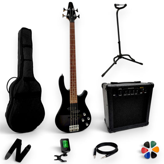 Pack basse AMROVA Complet avec ampli — coloris noir